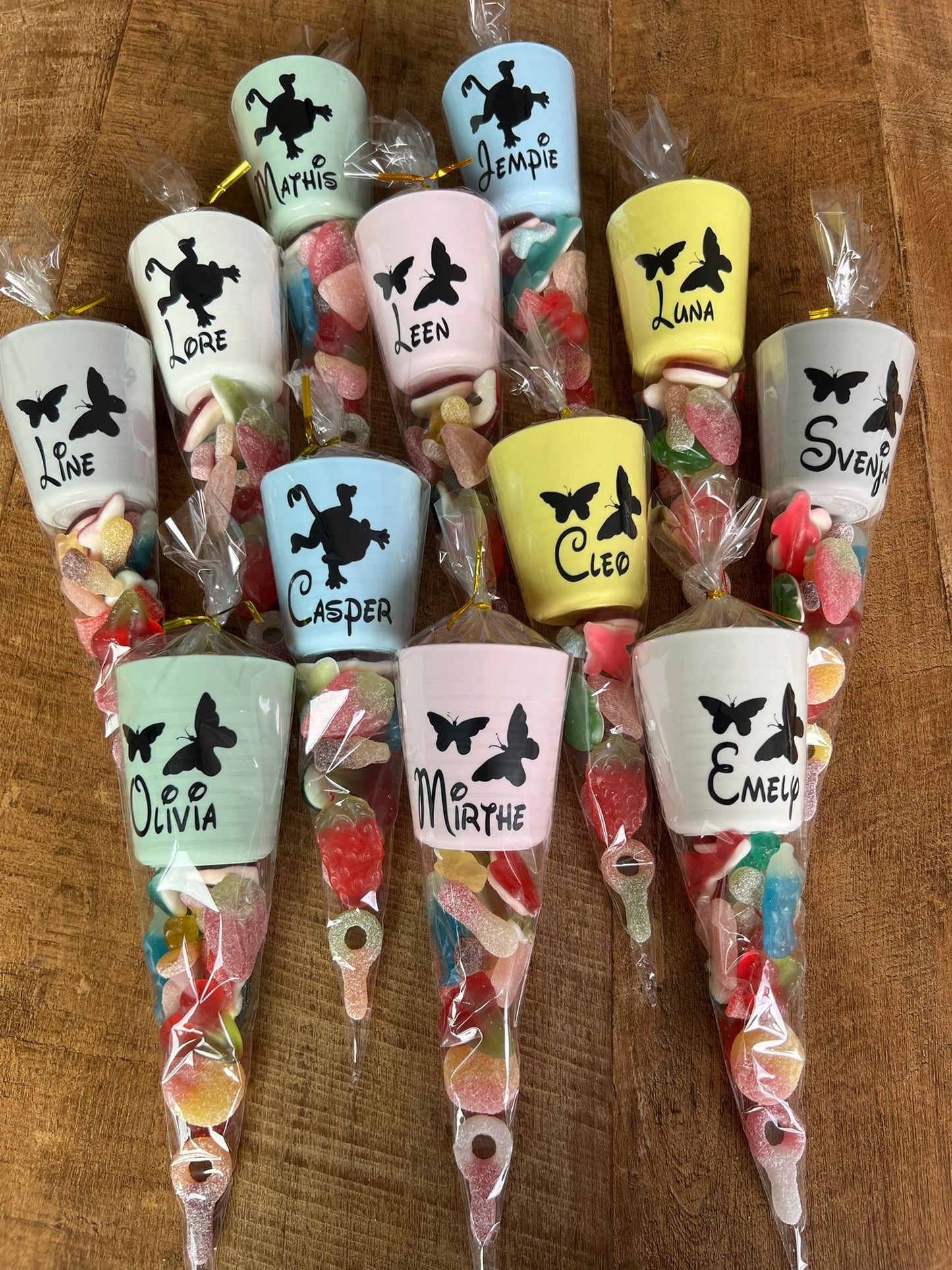 Snoepzakje met gepersonaliseerde beker