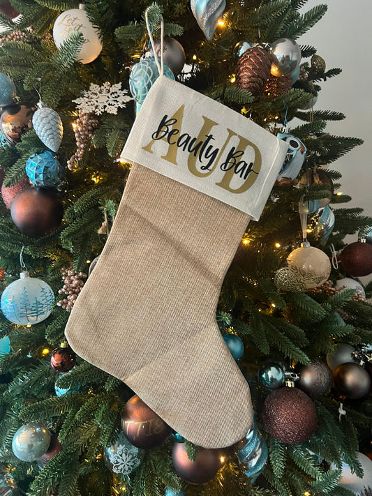 Kerstsok met dubbel naam