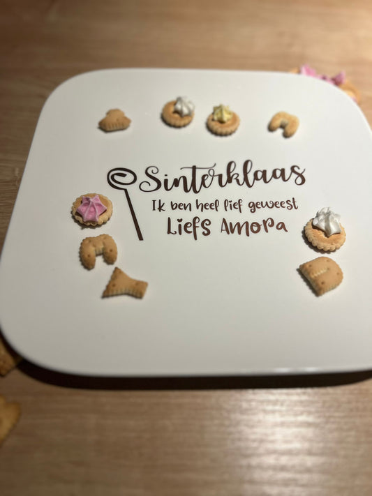 Sinterklaas, ik ben heel lief geweest bord - gepersonaliseerd met naam